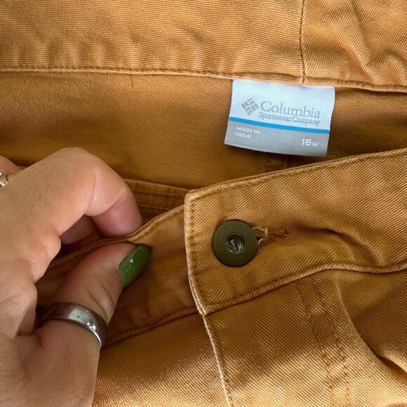 Columbia Women's Butterscotch Khaki Stretch Hiking Outdoors Pants 16W - Picture 3 of 6